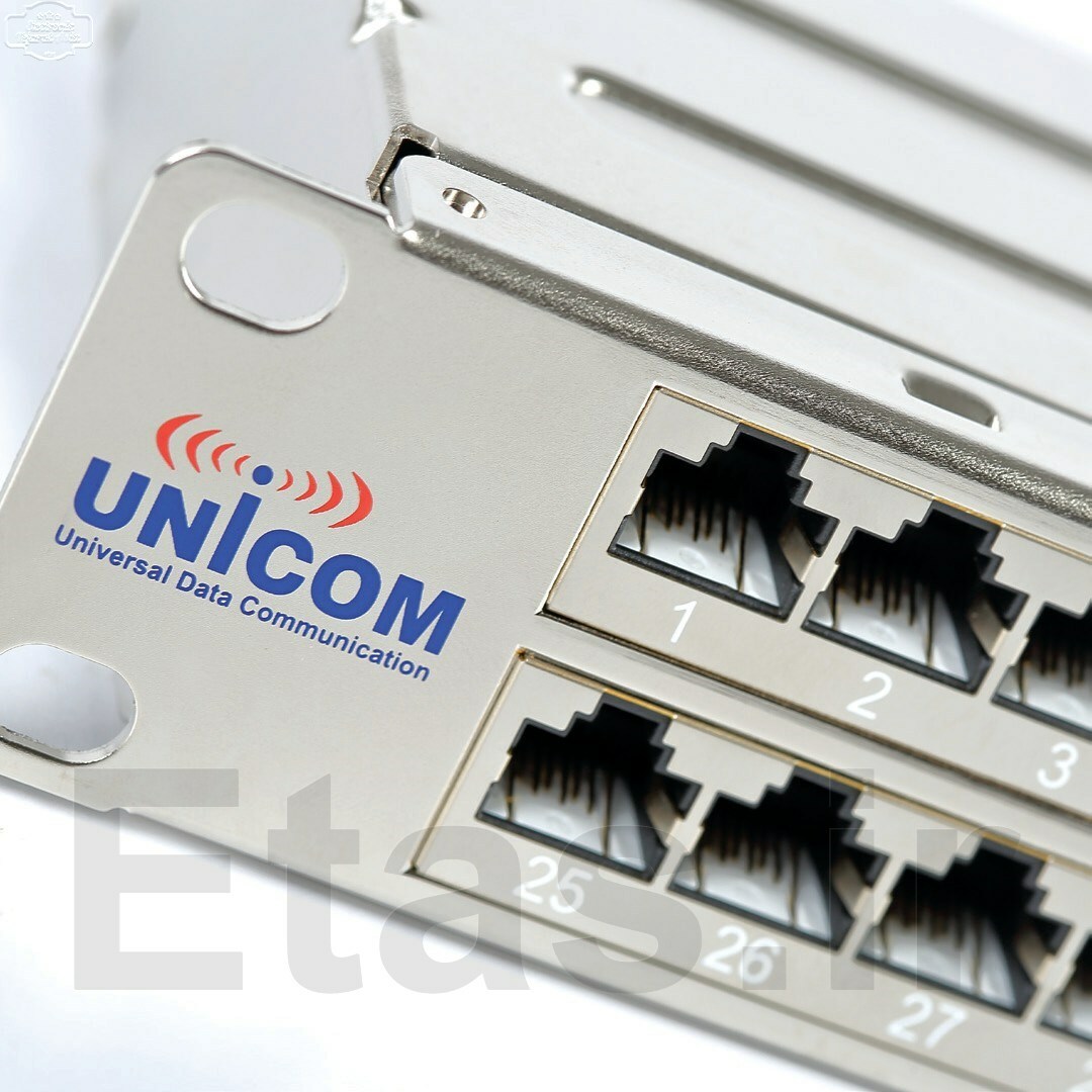 پچ پنل Cat6 شیلد یونیکام Unicom Category 6 High Density Shielded Patch Panel, UC-PNL6-HS